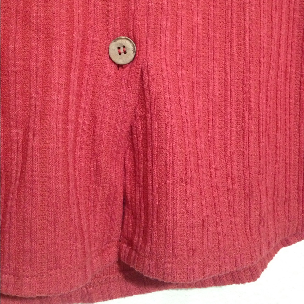 NY Collection Red Rust Button-up Vest Tank - Picture 6 of 10
